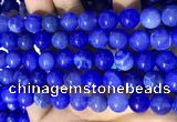 CAA5032 15.5 inches 10mm round blue dragon veins agate beads