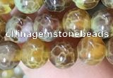 CAA5037 15.5 inches 6mm round yellow dragon veins agate beads