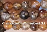 CAA5046 15.5 inches 4mm round dragon veins agate beads wholesale