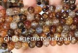 CAA5048 15.5 inches 8mm round dragon veins agate beads wholesale