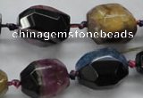 CAA505 15.5 inches 18*20mm faceted nuggets agate druzy geode beads