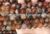 CAA5050 15.5 inches 12mm round dragon veins agate beads wholesale