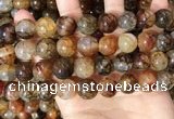 CAA5051 15.5 inches 14mm round dragon veins agate beads wholesale