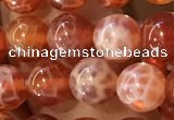 CAA5071 15.5 inches 6mm round red dragon veins agate beads