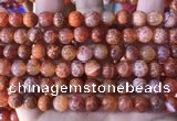 CAA5072 15.5 inches 8mm round red dragon veins agate beads