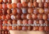 CAA5074 15.5 inches 12mm round red dragon veins agate beads