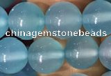 CAA5092 15.5 inches 8mm round sea blue agate beads wholesale