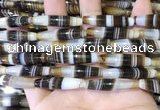 CAA5116 15.5 inches 8*33mm rice striped agate beads wholesale