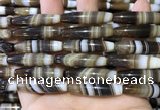 CAA5120 15.5 inches 8*35mm rice striped agate beads wholesale