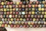 CAA5133 15.5 inches 6mm round red moss agate beads wholesale