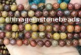 CAA5134 15.5 inches 8mm round red moss agate beads wholesale