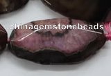 CAA520 15.5 inches 28*40mm faceted nuggets agate druzy geode beads