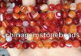 CAA5207 15.5 inches 8mm faceted round banded agate beads