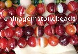 CAA5211 15.5 inches 16mm faceted round banded agate beads