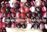 CAA5216 15.5 inches 12mm faceted round banded agate beads