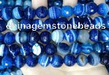 CAA5230 15.5 inches 12mm faceted round banded agate beads