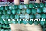 CAA5238 15.5 inches 14mm faceted round banded agate beads