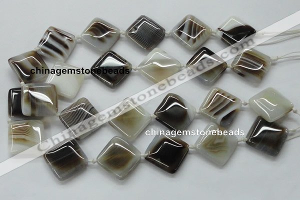 CAA524 15.5 inches 25*25mm diamond madagascar agate beads