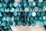 CAA5243 15.5 inches 10mm faceted round banded agate beads