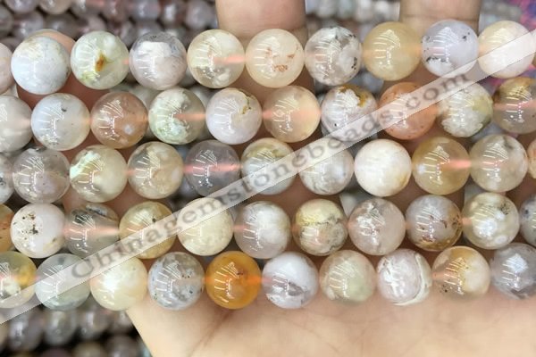 CAA5251 15.5 inches 10mm round sakura agate beads wholesale