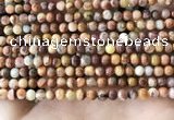 CAA5270 15.5 inches 4mm round natural red crazy lace agate beads