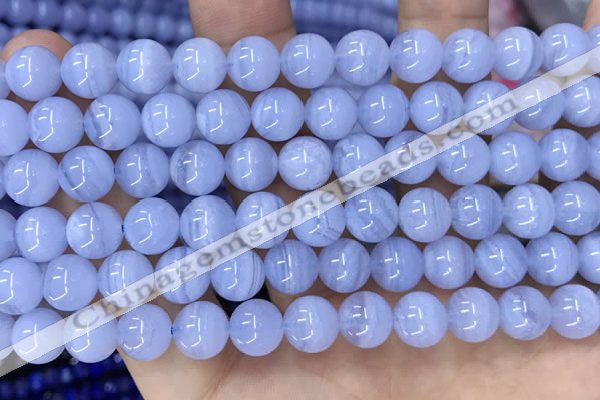 CAA5277 15.5 inches 8mm round natural blue lace agate beads