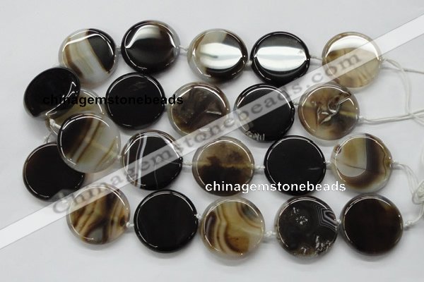 CAA528 15.5 inches 34mm flat round madagascar agate beads