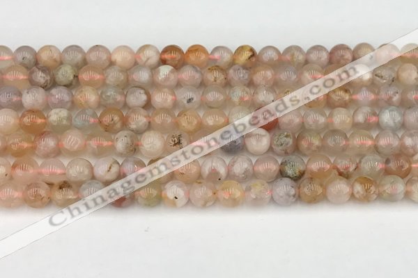 CAA5280 15.5 inches 6mm round sakura agate gemstone beads