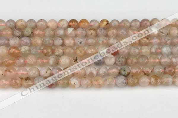 CAA5280 15.5 inches 6mm round sakura agate gemstone beads