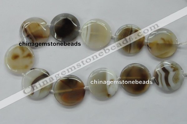 CAA529 15.5 inches 35mm flat round madagascar agate beads