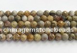 CAA5292 15.5 inches 8mm faceted round crazy lace agate beads wholesale