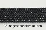 CAA5337 15.5 inches 6mm faceted round black onyx beads wholesale