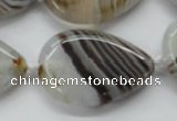 CAA534 15.5 inches 24*35mm flat teardrop madagascar agate beads