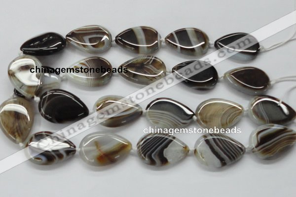 CAA534 15.5 inches 24*35mm flat teardrop madagascar agate beads