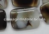 CAA537 15.5 inches 25*35mm rectangle madagascar agate beads