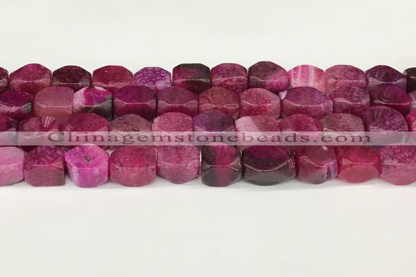 CAA5375 15.5 inches 10*12mm - 11*16mm faceted nuggets agate beads