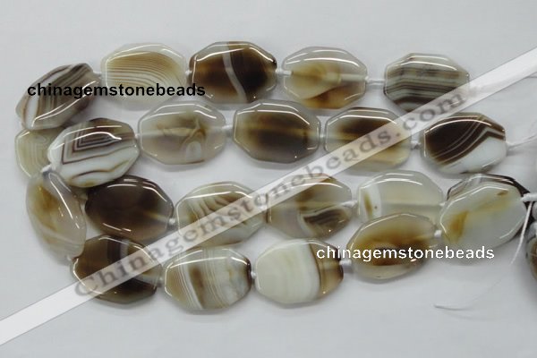 CAA538 15.5 inches 25*35mm octagonal madagascar agate beads