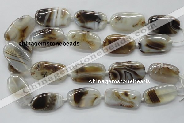 CAA539 15.5 inches 20*40mm freeform madagascar agate beads