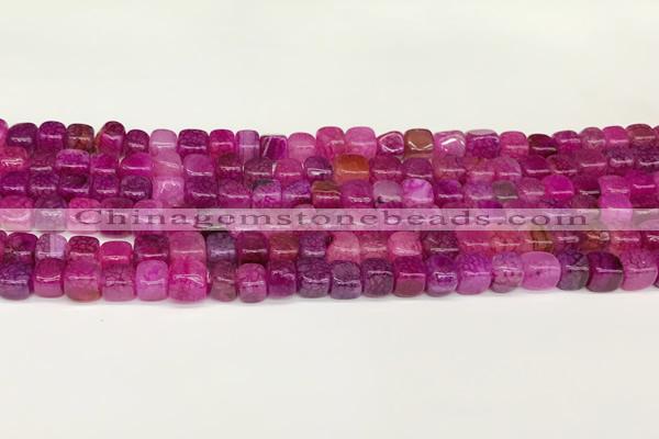 CAA5390 15.5 inches 6*7mm - 8*8mm nuggets agate gemstone beads