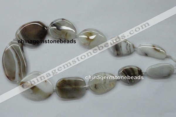 CAA540 15.5 inches 15-30mm*20-45mm freeform madagascar agate beads