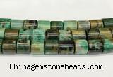 CAA5411 15.5 inches 15*15mm tube agate gemstone beads
