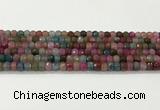 CAA5435 15.5 inches 6*8mm faceted rondelle agate gemstone beads