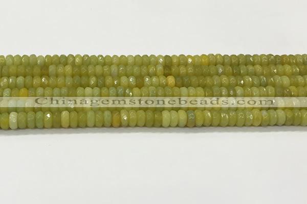 CAA5438 15.5 inches 6*8mm faceted rondelle agate gemstone beads