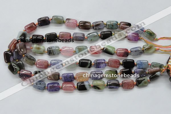 CAA544 15.5 inches 12*16mm rectangle dyed madagascar agate beads