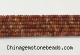 CAA5441 15.5 inches 6*8mm faceted rondelle agate gemstone beads