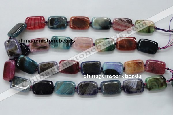 CAA545 15.5 inches 18*25mm rectangle dyed madagascar agate beads