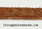 CAA5457 15.5 inches 8*12mm faceted rice agate beads