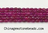 CAA5463 15.5 inches 8*12mm faceted rice agate beads