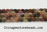 CAA5466 15.5 inches 8*12mm faceted rice agate beads