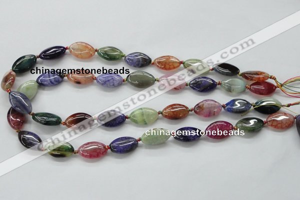 CAA547 15.5 inches 12*20mm marquise dyed madagascar agate beads